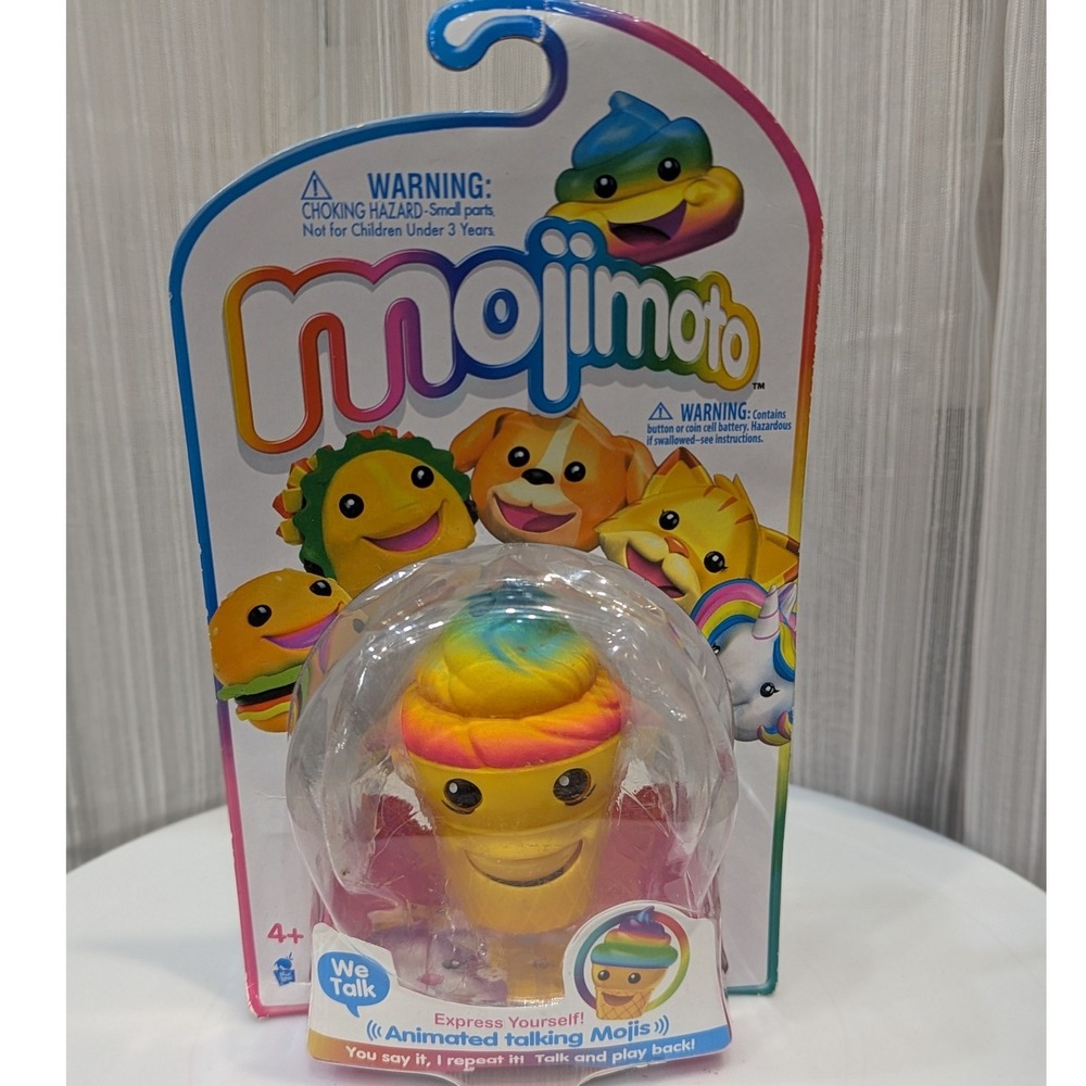 Mojimoto Rainbow Ice Cream Repeating Talk-Back Animated Moji Toy by Cepia New